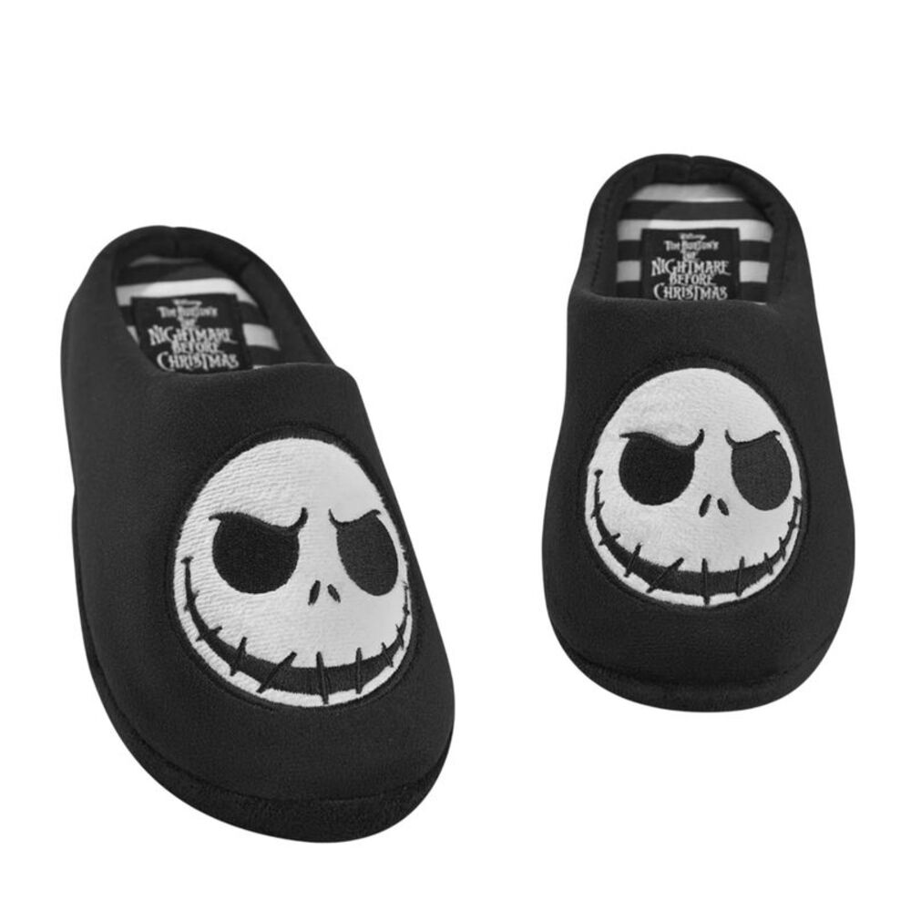 The Nightmare Before Christmas Unisex Adult Jack Skellington Slippers / Black